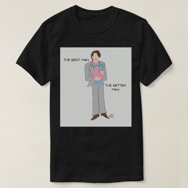 Der Aufkleber für den Trauzeuge der Hochzeitssänge T-Shirt (Design vorne)