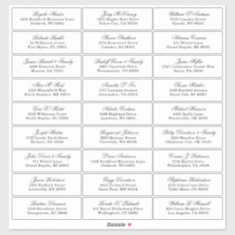 Der Aufkleber für die Eheratationsadressen kann in