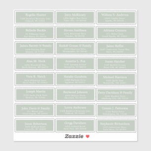 Der Aufkleber für die Eheratationsadressen kann in