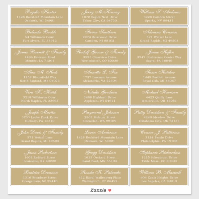 Der Aufkleber für die Eheratationsadressen kann in (Blatt)