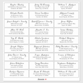 Der Aufkleber für die Eheratationsadressen kann in