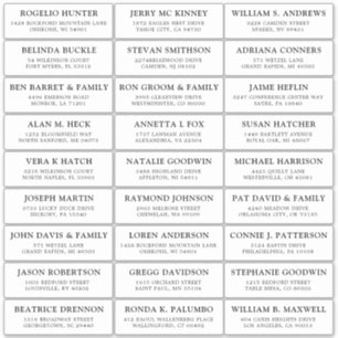 Der Aufkleber für die Eheratationsadressen kann in