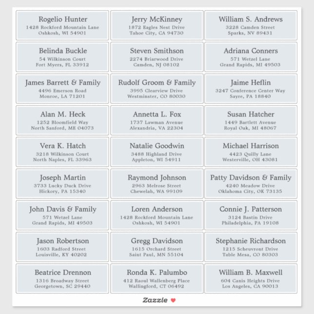 Der Aufkleber für die Eheratationsadressen kann in (Blatt)