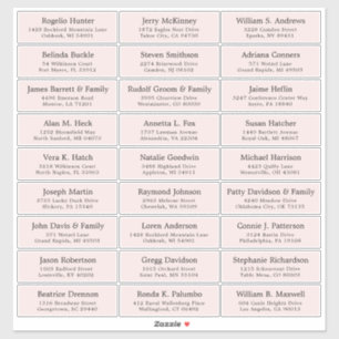 Der Aufkleber für die Eheratationsadressen kann in