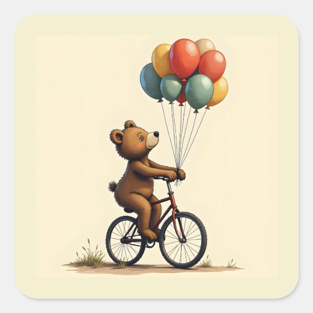 Der Aufkleber für die freudige Reise des Bären (Vorderseite)