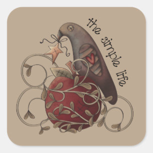 Der Aufkleber "Simple Life Country"