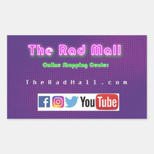 Der Aufkleber "Website" der Krassen Mall