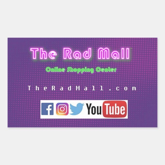 Der Aufkleber "Website" der Krassen Mall (Vorderseite)