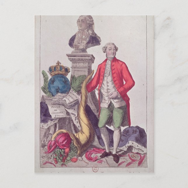 Der Aufruf von Jacques Necker am 16. Juli 1789 Postkarte (Vorderseite)