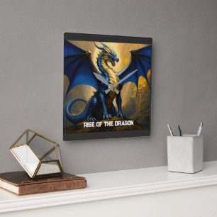 Der Aufstieg der Wall-Uhr im Drachen Quadratische Wanduhr