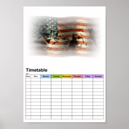 Der Aufstieg einer Nation / Zeitplan Poster