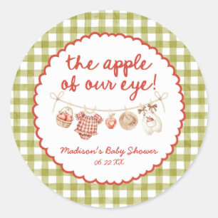 Der Augapfel unserer Launischen Herbst-Baby-Party Runder Aufkleber