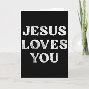 Der Ausdruck Jesus liebt dich auf einem Karte