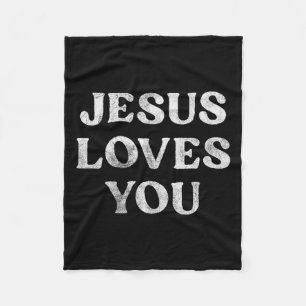 Der Ausdruck Jesus liebt dich auf einem Premium Tr Fleecedecke