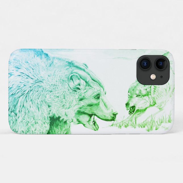 Der Ausstieg (grün) Case-Mate iPhone Hülle (Rückseite (Horizontal))