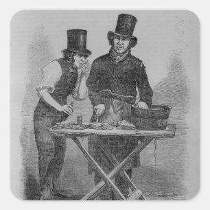 Der Austernstall Quadratischer Aufkleber