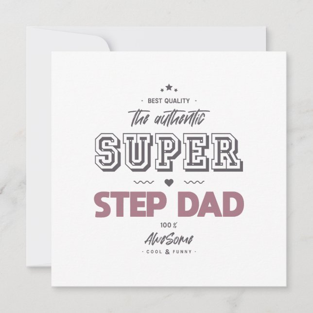 Der authentische Super Step Papa Karte (Vorderseite)