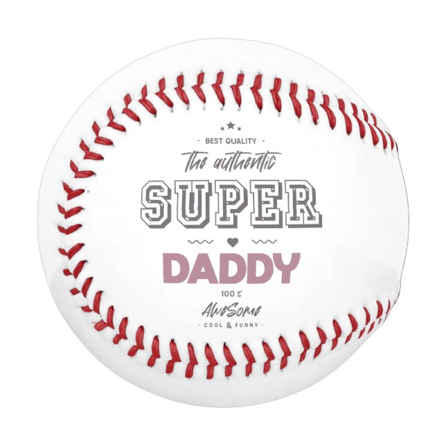 Der authentische Superdaddy Baseball (Vorderseite Links)