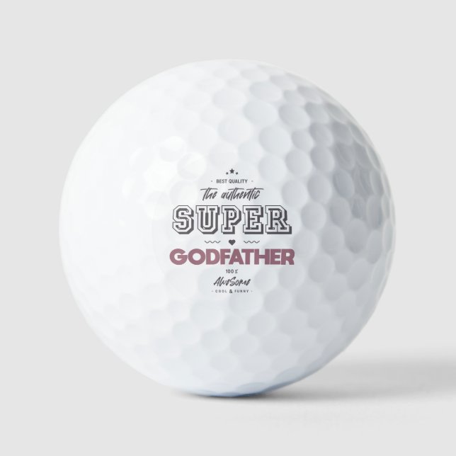 Der authentische Supergott Golfball (Vorderseite)