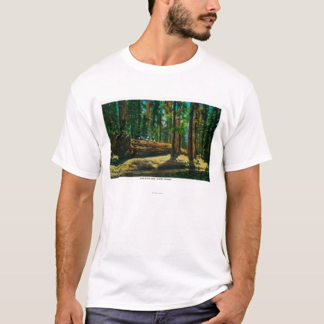 Der Auto-LOGON-riesige Wald, Rothölzer T-Shirt (Vorderseite)