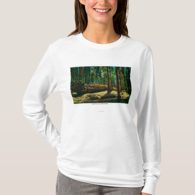 Der Auto-LOGON-riesige Wald, Rothölzer T-Shirt (Vorderseite)