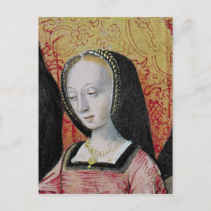 Der Autor, der Anne aus der Bretagne sein Buch anb Postkarte