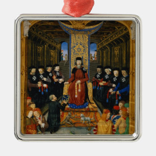 Der Autor, der sein Buch einweiht Silbernes Ornament