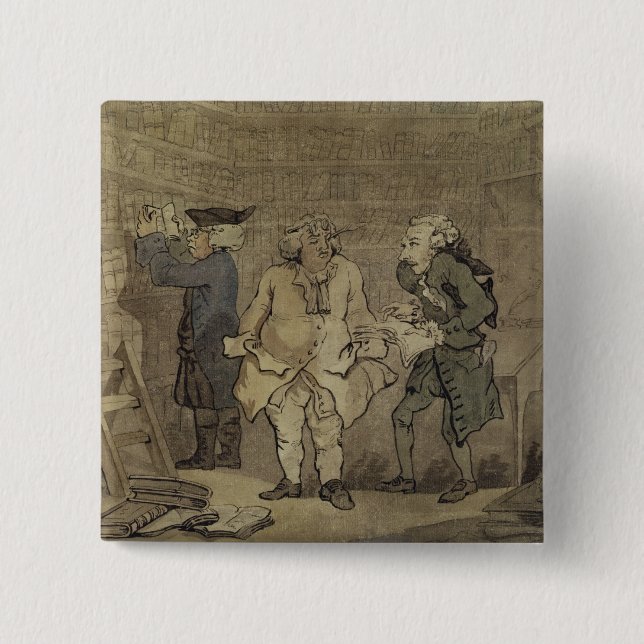 Der Autor und sein Verleger, 1784 (graue Wäsche Button (Vorderseite)