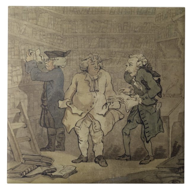 Der Autor und sein Verleger, 1784 (graue Wäsche Fliese (Vorderseite)