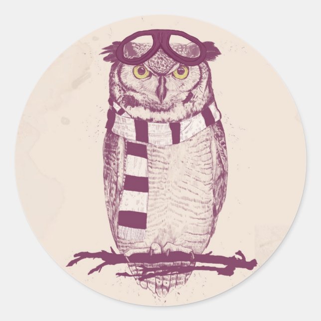 Der Aviator Runder Aufkleber (Vorderseite)