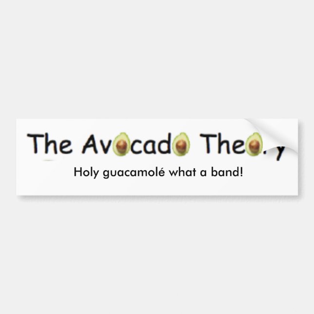 Der Avocado-Theorie-Autoaufkleber Autoaufkleber (Vorne)