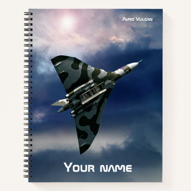 Der Avro Vulcan-Delta-Bomber, Ihr Name Notizbuch (Vorderseite)