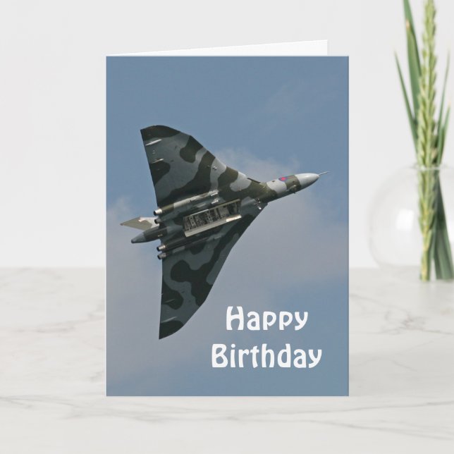 Der Avro Vulcan glücklich zum Geburtstag Karte (Vorderseite)