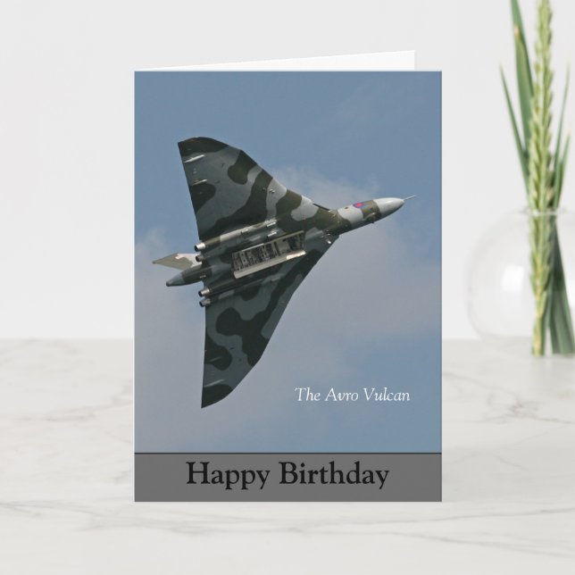 Der Avro Vulcan glücklich zum Geburtstag Karte (Vorderseite)
