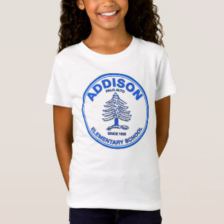 Der Babydoll-T-Shirt der Mädchen, blaues Logo T-Shirt