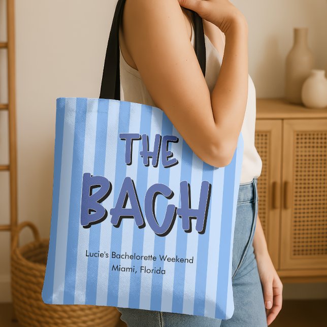 Der Bach Blue Stripes-Junggeselinnen-Abschied (The Bach Bridesmaid Tote Bag)