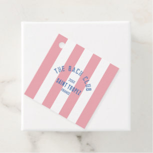 Der Bach Club Blaues Wappen Rosa Cabana Streifen Geschenkanhänger