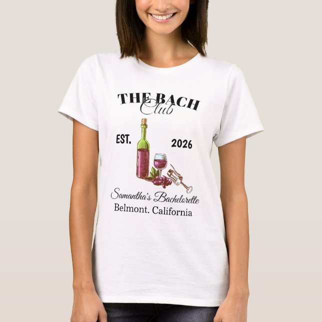 Der BACH Club Junggesellinnenabschied T-Shirt (Vorderseite)