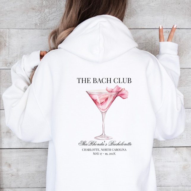 Der Bach Club Pink Cocktail Club Hoodie (The Bach Club Pink Cocktail Social Club Hoodie)