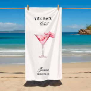 Der Bach Club Pink Cocktail Junggesellinnenabschie Strandtuch
