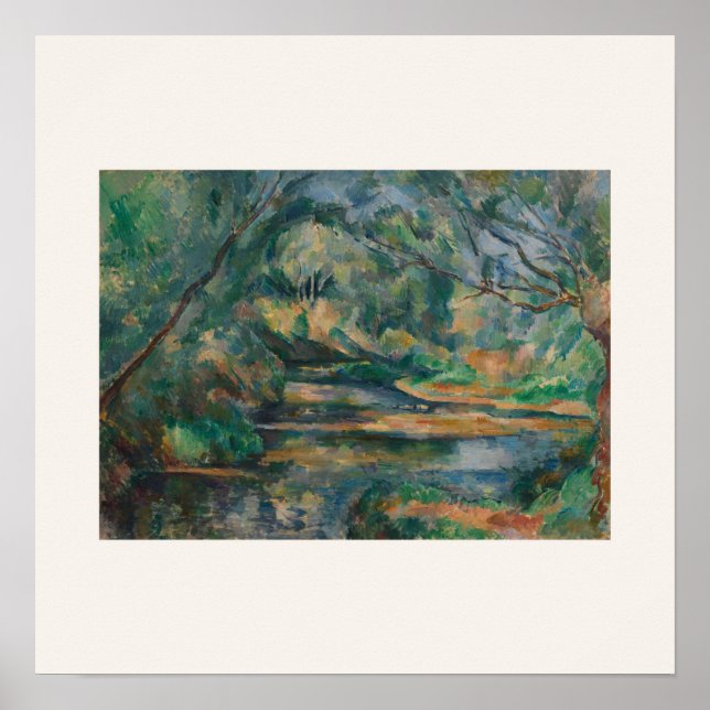 Der Bach - Impressionistischer Poster im Quadratfo (Vorne)