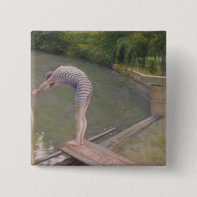 Der Badegast oder der Taucher, 1877 Button (Vorderseite)