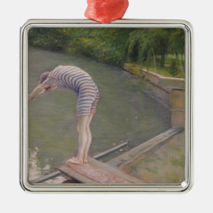 Der Badegast oder der Taucher, 1877 Silbernes Ornament