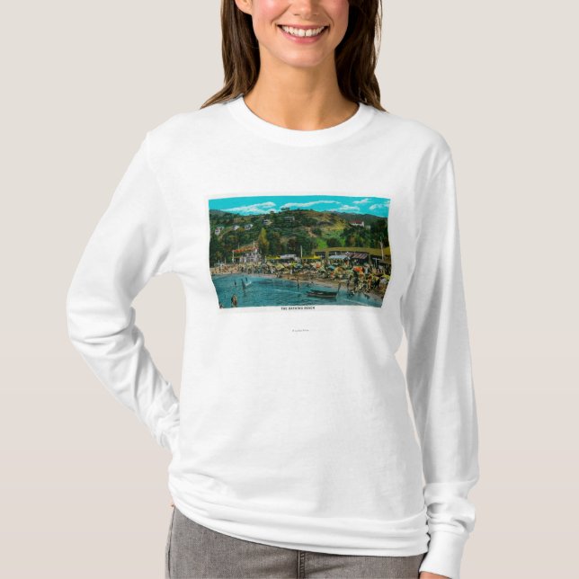 Der Baden-Strand bei Avalon, Catalina-Insel T-Shirt (Vorderseite)