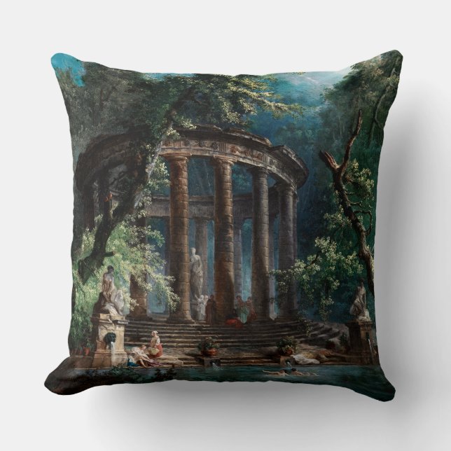 Der Badepool von Hubert Robert 2. Ausgabe Kissen (Vorderseite)