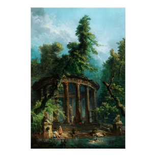 Der Badepool von Hubert Robert Poster