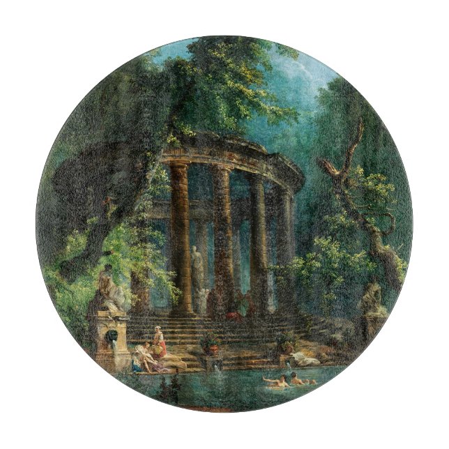 Der Badepool von Hubert Robert Schneidebrett (Vorderseite)
