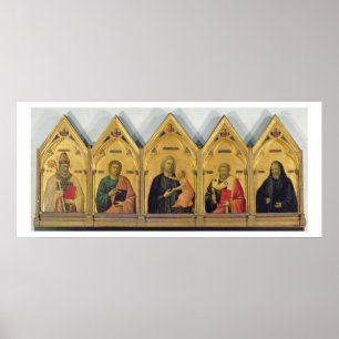 Der Badia Altarpiece mit Madonna und Heiligen, Poster
