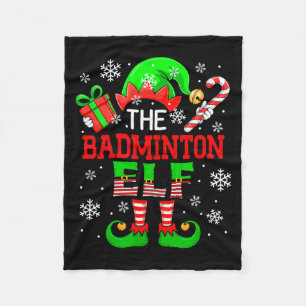 Der Badminton-Christmas-Elf-Matching-Player-Fan-Fa Fleecedecke