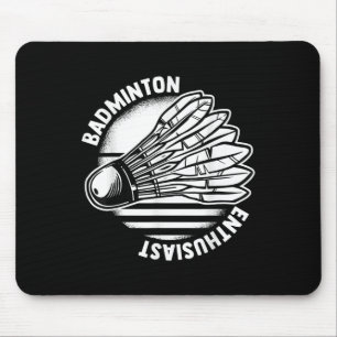 Der Badminton-Enthusiast Shuttle Badminton Schläge Mousepad